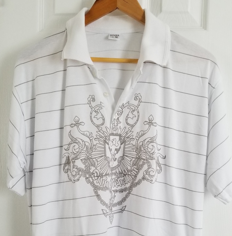 Polo BUTTON-NECK (WHITE)